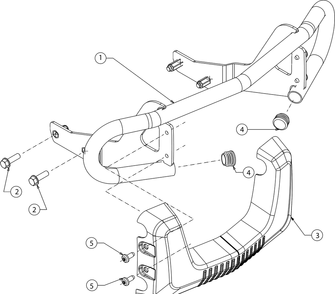 Bumper Diagram and Parts List for XT2-LX42KW (13BGA1CS010)(2016) Cub Cadet Lawn Tractor